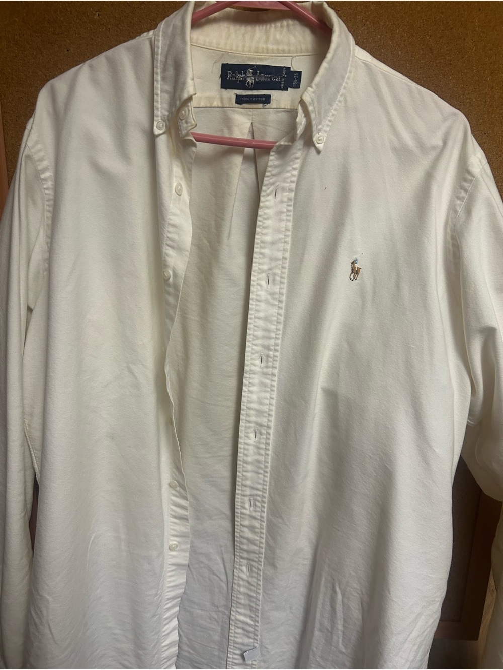 Polo by Ralph Lauren Cream Button-Down Shirt with Pony Logo